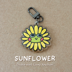 Sunflower Epoxy Keychain