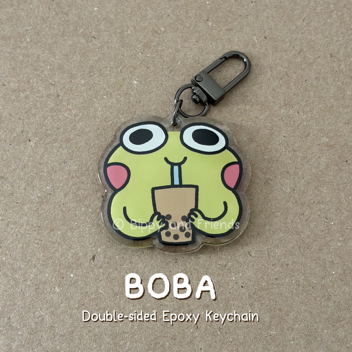Boba Epoxy Keychain