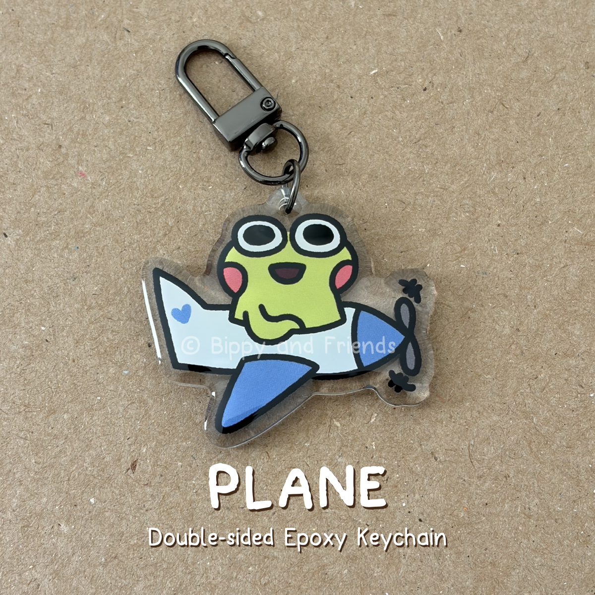 Plane Epoxy Keychain