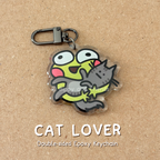 Cat Lover Epoxy Keychain