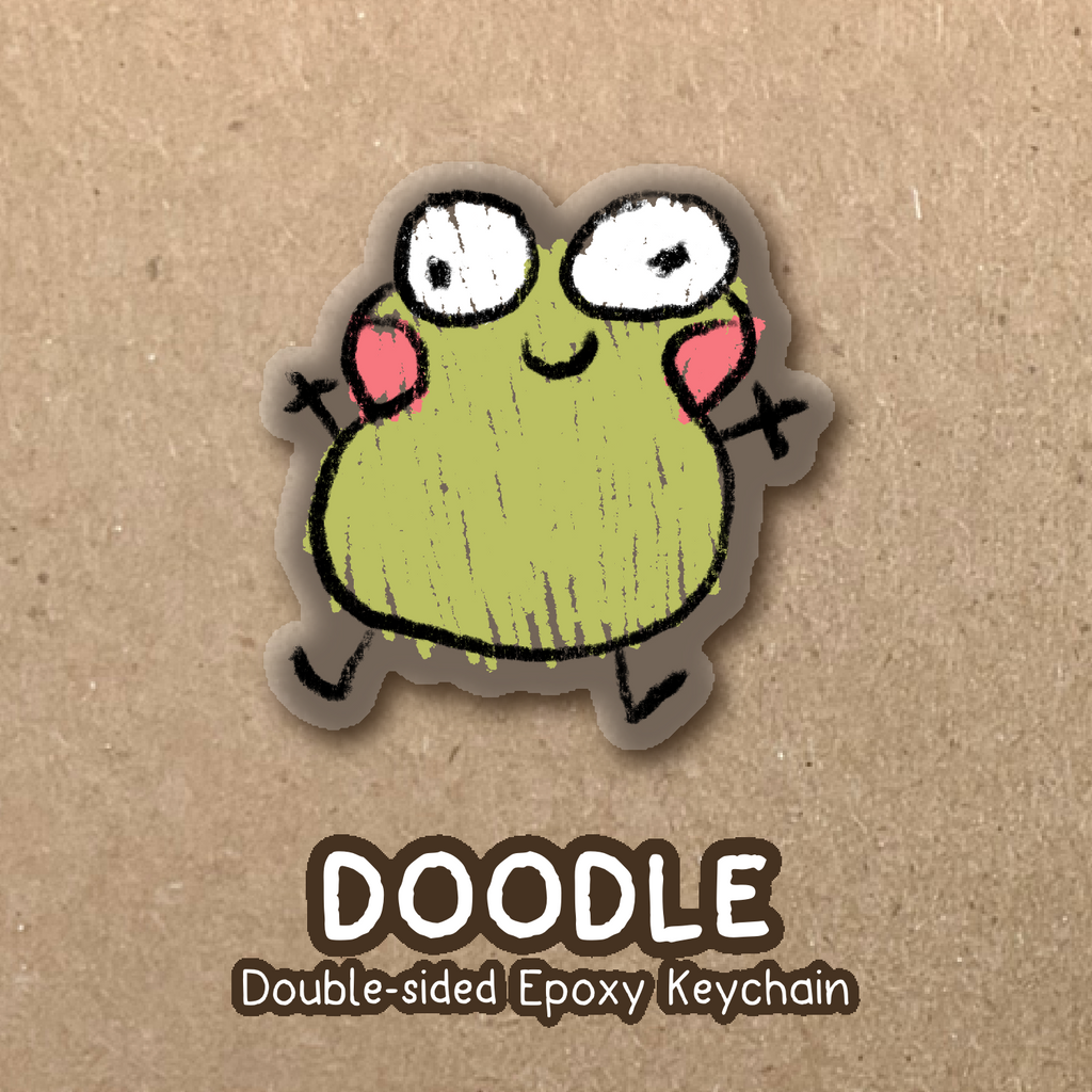 Doodle Epoxy Keychain
