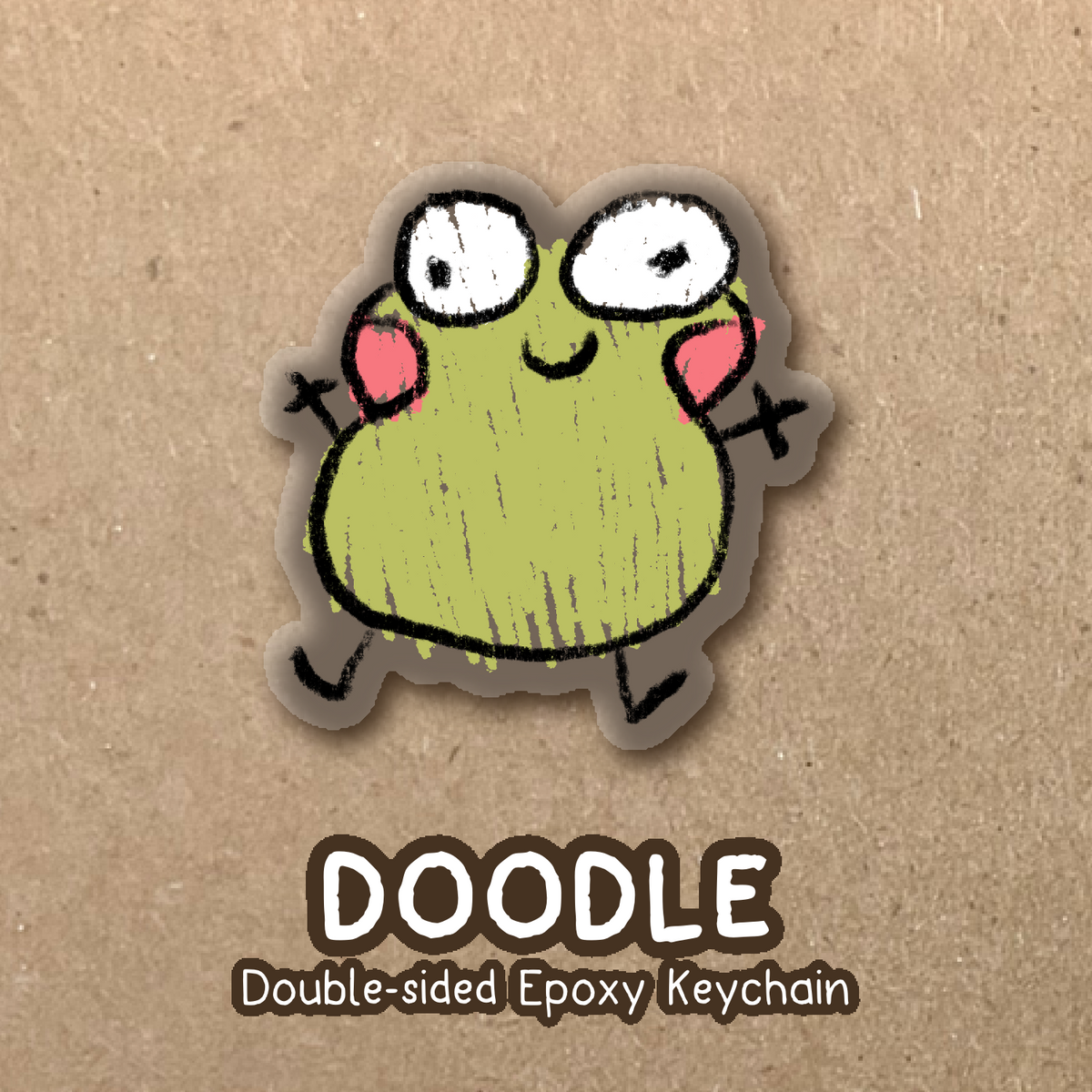 Doodle Epoxy Keychain