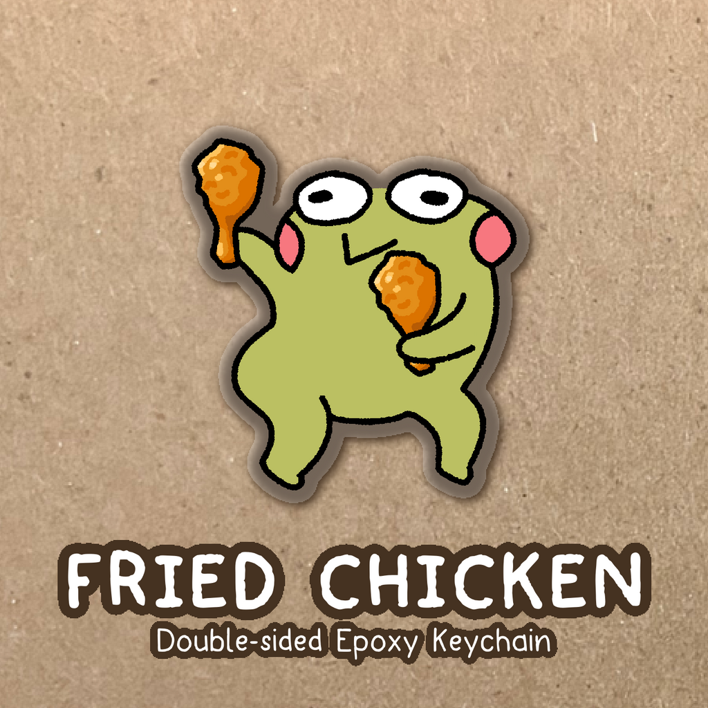 Fried Chicken Epoxy Keychain