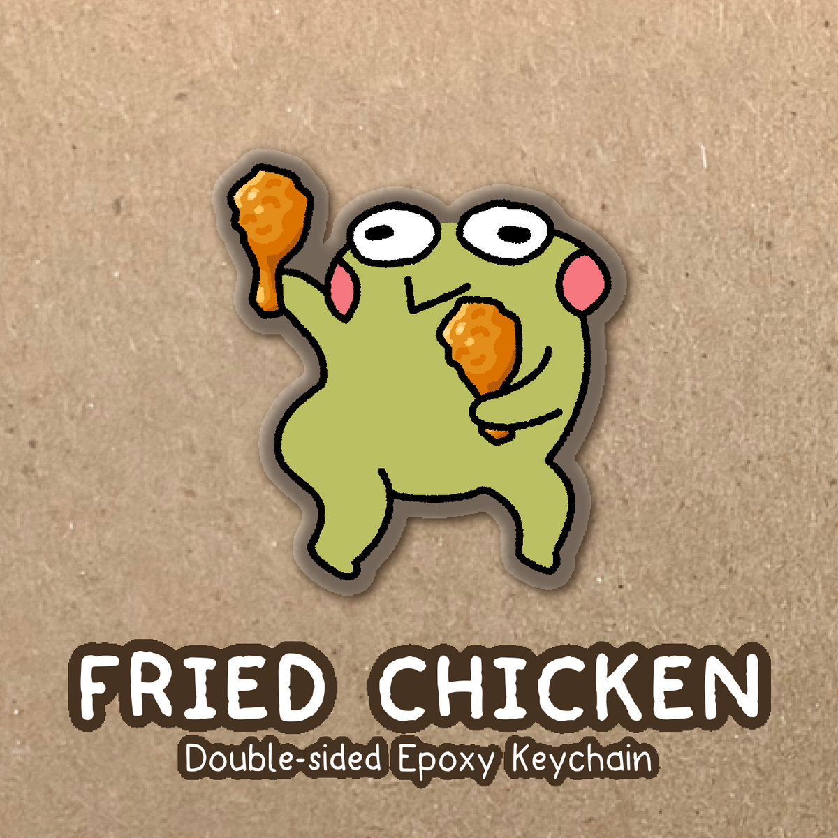 Fried Chicken Epoxy Keychain