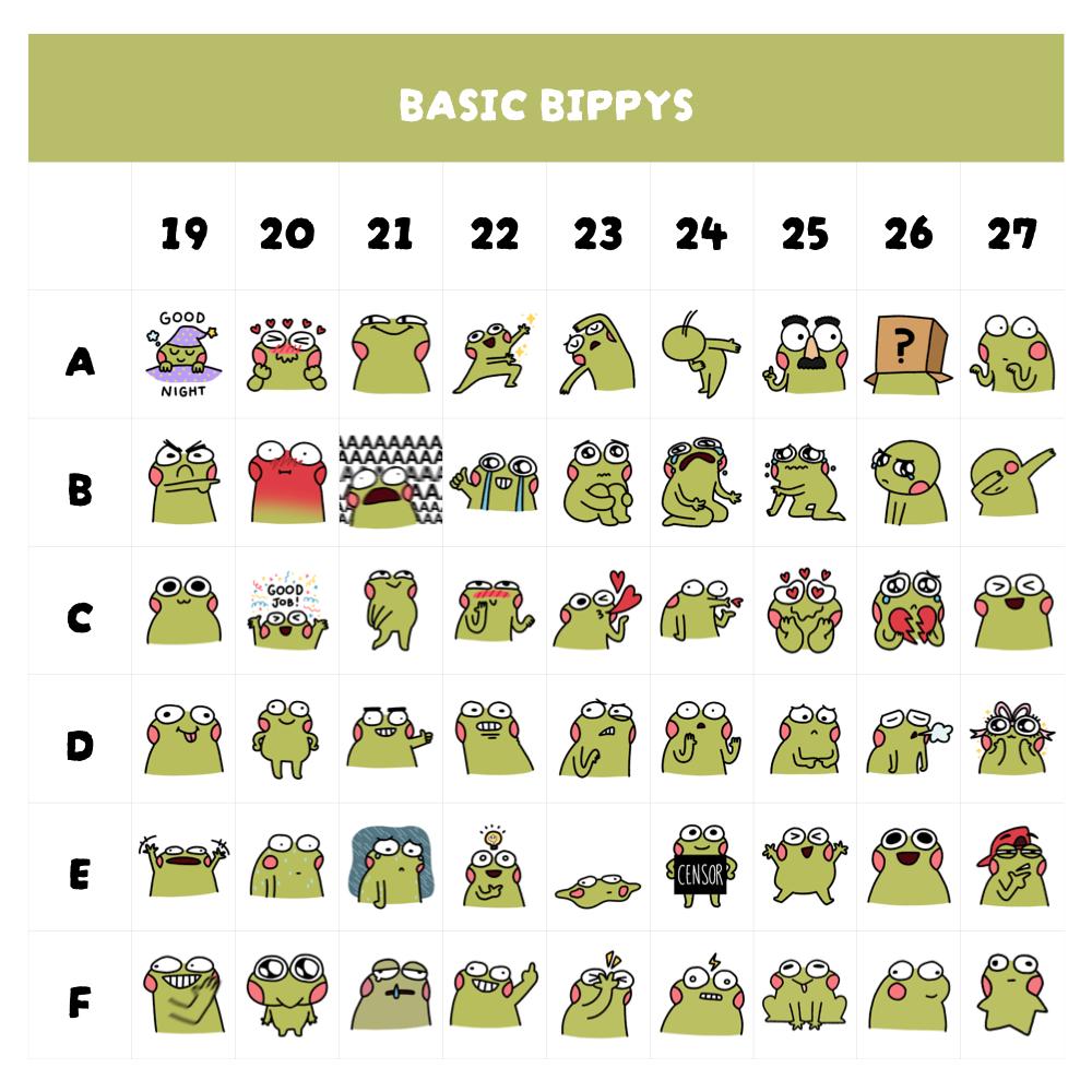 Mini Bippy Stickers 10pk (Waterproof Vinyl)