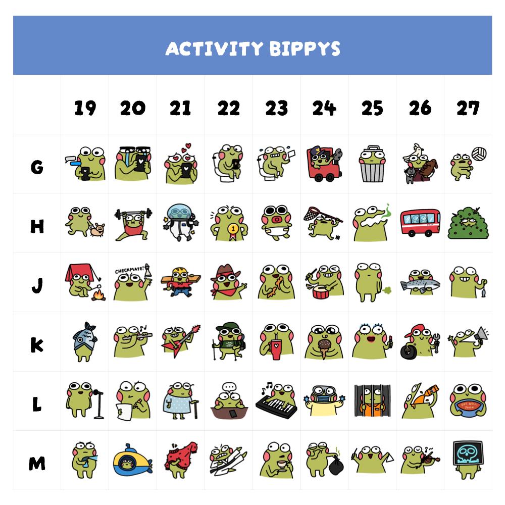 Mini Bippy Stickers 10pk (Waterproof Vinyl)