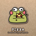 Pizza Epoxy Keychain